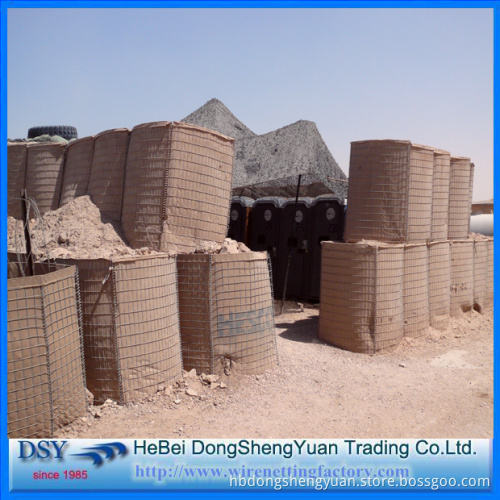Army using high quality hesco hot-dip galvanized fire-retardant hesco barrier